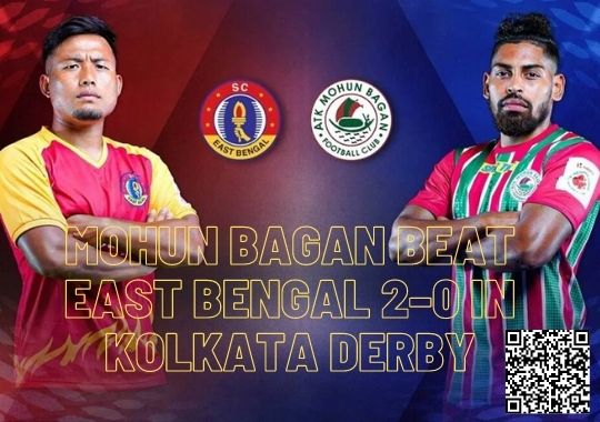 Mohun Bagan beat East Bengal 2–0 in Kolkata Derby