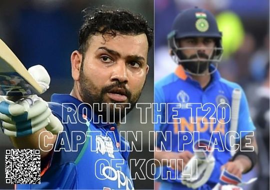 Rohit Sharma replace Virath Kholi In T20 as a caption