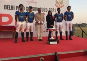 Rajinigandha Achievers, the Polo Team of the DS Group, defeated the Achievers ONN 8-3 in the Baroda Cup
