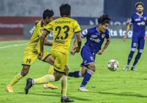 Hyderabad reached third place after beating Chennai 2-0