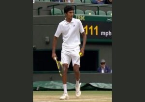 Indian-American tennis player Samir Banerjee